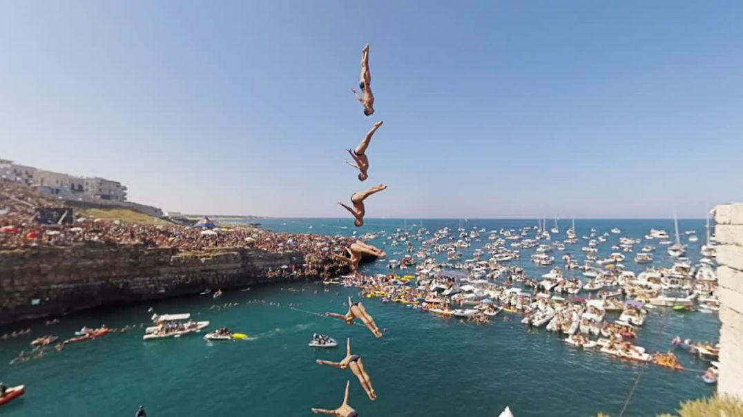Cliff Diving From a Rocky Ledge !