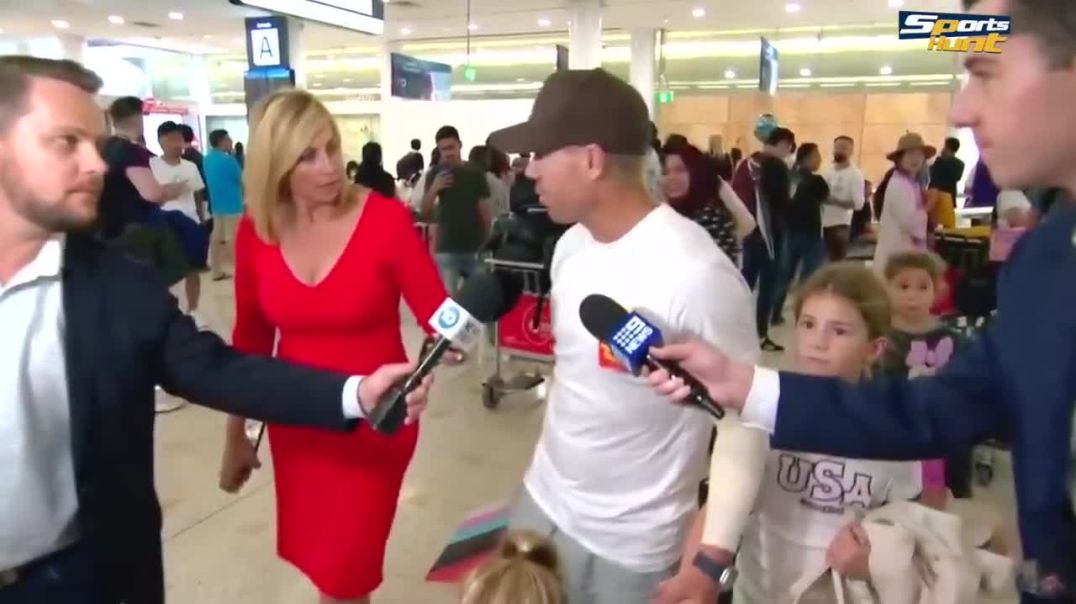 David Warner की Australian Media से Airport पर बहस------news