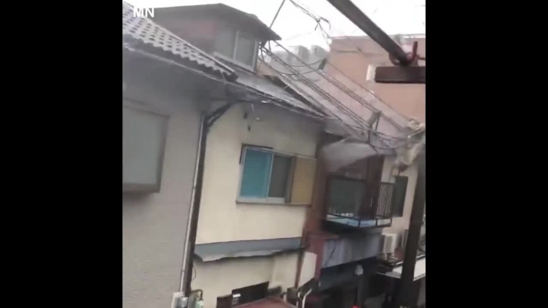Typhoon Jebi hits Osaka---Natural Disaster