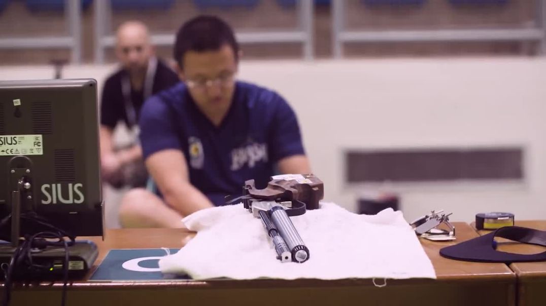 Air Pistol shooter Felipe Wu ----shooting