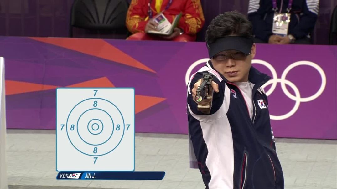 Jin Jong-oh Secures Gold Medal in Men's 10m Air Pistol at London 2012 Olympics----shooting